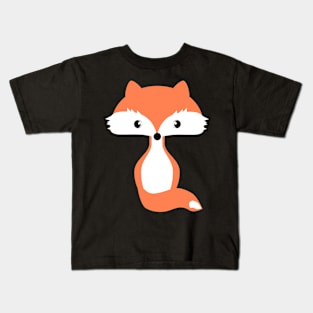 Cute fox in coral Kids T-Shirt